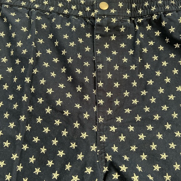 J. Crew USA star print men’s shorts navy blue white size XL stretchy waist - Picture 4 of 5